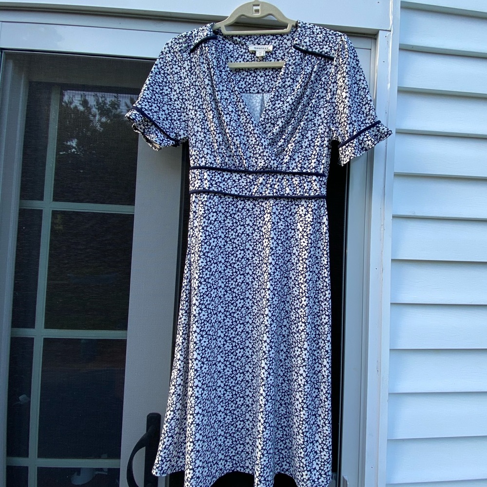 Blue and White Flower Dress
